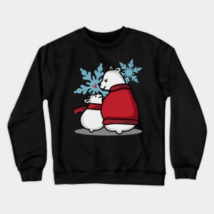 Polar bear with child Crewneck Sweatshirt